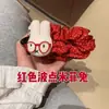Presilha de cabelo grande Miffy com estampa floral de outono, novo acessório fofo para cabelo de menina para outono e inverno, adequado para franjas e penteados presos