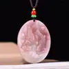 Venta al por mayor de fábrica Colgante de elefante de jade dorado de doble cara colgante de jade de doble cara Dragón auspicioso de jade dorado Collar de jade de urraca