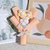 Buquês de Flores Mini Transfronteiriços Prontos, Fáceis de Transportar, Buquês de Flores Pompons Tricotados, Itens de Presente para o Dia dos Namorados e Dia dos Professores, Combinados com Flores