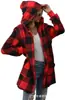2021wish Outono e Inverno Feminino Solto Xadrez Plush Casaco Feminino Comprimento Médio Sem Cinto Corta-vento para Mulheres