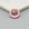 Accesorios de bricolaje, anillo de abrazadera de color de pintura metálica de 20 mm, anillo de resorte, anillo abierto, llavero redondo, llavero