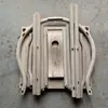 Silla de Tutor Grande Imitación Antigua Corte Blanco Blanco Olmo Viejo Silla de Respaldo Redondo Silla de Té Silla de Respaldo Estilo Chino Nuevo Silla de Montaje de Madera Maciza al por Mayor