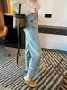 Jeans Cropped Retro com Senso de Design Feminino Primavera e Outono plus size gordinha Slim-fit Solto Curto Reto Wide-leg Calças Tendência