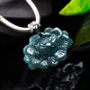 Auténtico Jadeíta Azul Agua Grado A Loto a Todo Color Colgante de Loto Exquisita Joyería de Jade Regalo Fábrica Suministro al por Mayor