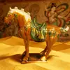 Caballo Tang Sancai Caballo Clásico Caballo de Cerámica Adornos de Caballo Seis Artesanías de Caballo Decoración de Sala de Estar Hogar Adornos Vintage