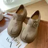 Zapatos casuales para mujer, que aumentan la altura, mocasines versátiles, estilo slip-on, antideslizantes, colección de otoño, diseño nuevo y moderno para 2026, estilo retro