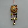 Estilo Étnico Carrillón de Viento de Cuero Hecho a Mano Decoración con Colgante de Dibujos Animados con 5 Cascabeles, Venta Directa del Fabricante