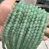 Fábrica de origem de Yiwu, aventurina verde natural, contas soltas, contas redondas, produtos semiacabados, contas soltas para artesanato de miçangas DIY, acessórios