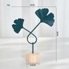 Estilo Escandinavo Luxo Acessível Artesanato em Metal Criativo Decoração para Entrada de Sala de Estar em Casa Ornaments de Folha de Ginkgo de Ferro