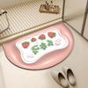 Alfombrilla de Piso Semicírculo Expandido 3D Puerta de Entrada Baño Alfombrilla para Puerta de Baño Alfombrilla Absorbente de Lodo Diatomeas Alfombra Pequeña de Secado Rápido