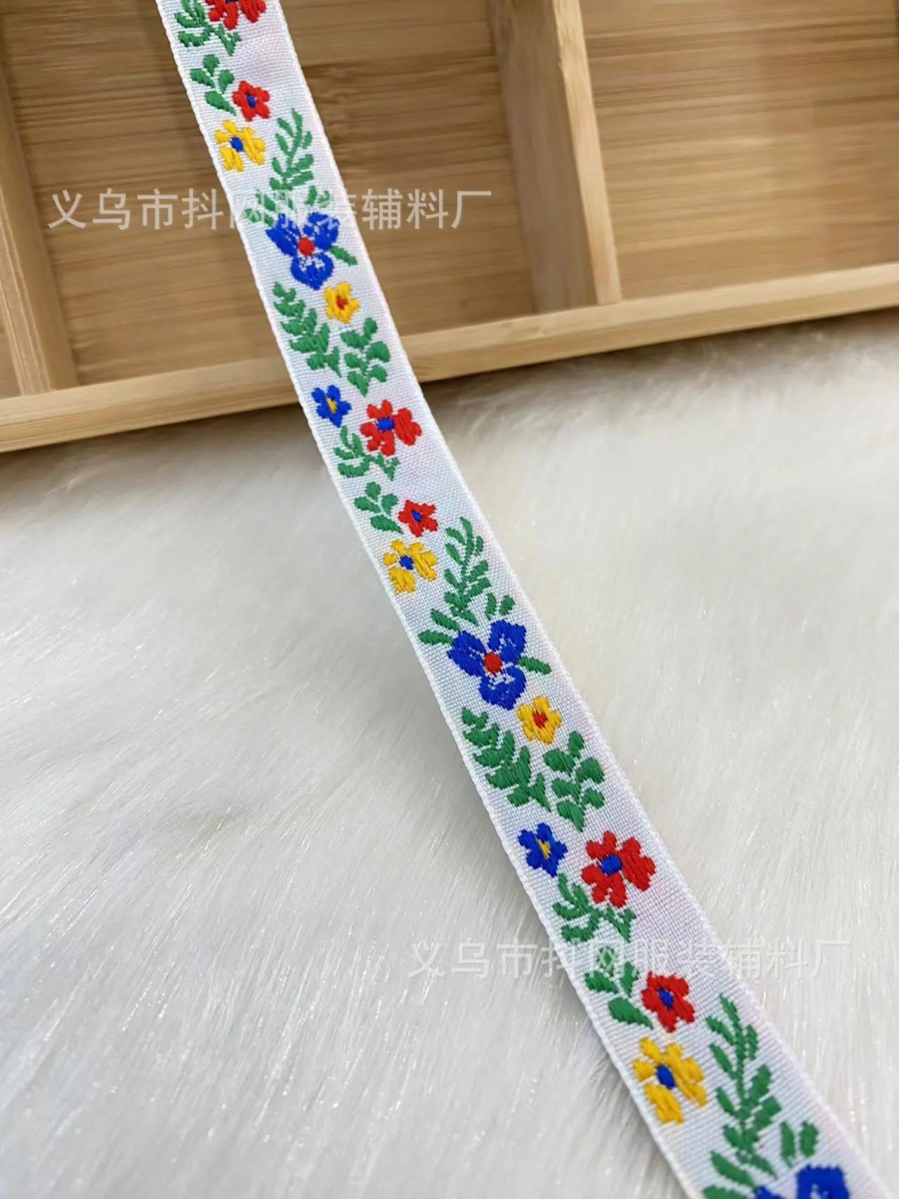 2cm花草提花刺绣织带发饰头饰演出服装辅料