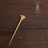 Aguja de Té Horquilla Tallado en Bambú Posavasos de Té Pu 'er Aguja de Té Cuchillo de Té Cono de Té Esfera de Té Aguja para Tetera Horquilla de Bambú Horquilla Ceremonia del Té Seis Caballeros