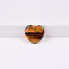 20mm Cristales Naturales Piedra Bruta Corazón Adornos Piedra Natural Forma de Corazón Accesorios para Joyería DIY con Agujeros Corazón Piedra de Palma