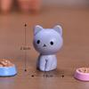 Animales codiciosos micro paisaje diy bonsái pequeños adornos cartón gato y perro lindos animales de resina accesorios de jardinería