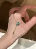 Joyas de lujo ligero y alta gama, cadena para clavícula, gota de agua cultivada Paraiba, diamante blanco, forma de gota de agua, collar en forma de Y Ruichao
