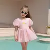Traje de Banho Infantil Poliéster Meninas Malha Peça Única Cor Sólida Estilo Vestido Roupa de Banho para Fontes Termais Atacado Secagem Rápida