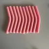 Popote de Silicona de Grado Alimenticio con Punta Curvable de 8 mm, Vaso de Agua Multiusos, Acero Inoxidable, Vidrio, Plegable
