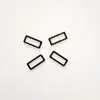 Em Estoque Preto e Branco 1,2 cm Fivela Retangular Metalizada com Revestimento de Nylon para Ajuste de Alça de Sutiã