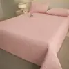 Colcha de cama de algodão puro dupla face, peça única, 100% algodão, lençol de cama tatami acolchoado, adequado para todas as estações, conjunto de três peças