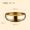 Tazón de Fideos Fríos de Acero Inoxidable estilo Coreano Comercial Dorado de Doble Capa para Polvo de Caracol Tazón para Bibimbap Especial Grueso de Acero Inoxidable Anti-caída Anti-escaldaduras