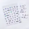 Pegatinas para Uñas de Mariposa con Concha en Relieve 5D, Esmalte Ligero, Adhesivo Trasero, Impermeables, Larga Duración, Pegatinas para Manicura, Decoración para Placa de Uñas, Pegatinas Creativas