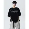 Camiseta de Manga Curta Unisex Peso Pesado Estilo Novo Verão 2026 Bordado 3D Solta Sorona Toque Gelado com Acabamento de Alta Qualidade