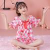2025 Nuevo Conjunto de Pijama de Verano para Niñas del Sudeste Asiático Moda Infantil Estilo Princesa Ropa para Niñas Ropa de Casa