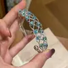 Pulseira flor oval de zircônia, luxo leve, alta qualidade, elegante, design único, acessório feminino versátil