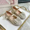 Nuevos Zapatos de Princesa Estilo Coreano para Niñas Primavera/Verano 2026 con Moño para Actuación y Baile, Zapatos de Cuero para Niñas Pequeños, Medianos y Grandes
