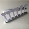 Soporte de papel de prueba de fragancia de aceite esencial, soporte de prueba de aroma blanco lechoso con 12 ranuras, soporte de exhibición de metal acrílico para prueba de fragancia