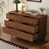 Cómoda de Lujo Ligero Estilo Vintage, Unidad de Almacenamiento de Madera para Montar en la Pared con Cinco Cajones para Dormitorio, Nuevo Almacenamiento Retro con Seis Cajones, Cómoda Multifuncional