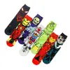 Calcetines de algodón para hombre de comercio exterior, calcetines de tubo largo con personalidad, calcetines de animación de dibujos animados, calcetines de algodón de dibujos animados, calcetines de tendencia del rey esqueleto