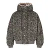 Chaqueta con capucha Estampado de Leopardo Retro Americano Cuello de Piel Águila Dorada Hombres Mujeres Otoño Invierno Nueva Parka Gruesa Cálida Ropa de Abrigo