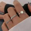 Plata tailandesa dinero mucho corazón en anillo de dinero retro tiempo para correr cobre anillo abierto fabricantes al por mayor