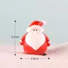 Paisagem miniatura de boneco de neve de Natal, arranjo em vaso com cena de neve, pequenas peças decorativas, pingente de chaveiro Papai Noel, presentes de resina, atacado