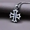 Pingente de cruz coroa clássica personalidade punk prata 925 esterlina retrô masculino moderno individual joia de prata atacado