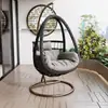 Cadeira Suspensa para Uso Doméstico, Cadeira Balanço Ninho de Pássaro para Varanda, Cadeira de Balanço Dupla de Cesta de Rattan, Cadeira Hamaca de Balanço Interna, Cadeira de Lazer Preguiçosa