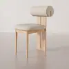 Cadeira de Jantar Retrô Nórdica Francesa em Madeira Maciça para Casa Sala de Estar Mesa de Jantar Cadeira de Maquiagem Cadeira com Encosto de Celebridade da Internet Medieval Cadeira Hipopótamo