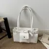 Bolsa de Ombro Texturizada Versátil Simples Decorada com Cinto Moda Nova de Verão 2026 Tendência Grande Capacidade Estilo Nicho