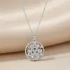 Moda Europea Collar Celta Lujo Ligero de Gama Alta Nicho Colgante Incrustado de Diamantes Cadena de Clavícula Exquisita Versátil para Mujeres para el Trabajo