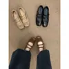 Sapatilhas Quadradas Retrô Francesas para Mulheres Outono e Inverno 2026 Estilo Coreano Sapatos Pequenos de Couro Sapatos Mary Jane Suaves de Solado Plano