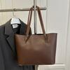 Bolsa Grande Bolsa de Compras para Mujer 2025 Nueva Moda Europea y Americana Simple Atmosférica Bolso de Hombro Texturizado Bolso Tote Niche para Viajeros