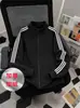 Chaqueta Clásica de Forro Polar con Tres Rayas para Otoño e Invierno, Cuello Alto, Sudadera Deportiva Casual, Mismo Estilo para Jóvenes Hombres y Mujeres, Cierre de Cremallera, Cárdigan, Moderno