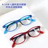 Nuevas gafas para niños de lente plana anti luz azul para estudiantes, caja simple, ultraligeras, montura completa, gafas de moda, venta al por mayor
