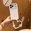Funda de silicona líquida con patrón de ola en forma de corazón 3D adecuada para Apple 1817promax, funda de teléfono girly con forma de corazón