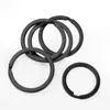 Anillo de Llave Plano Negro Puro de 25 mm Llavero Redondo Joyería Bolsas de Juguete Taza de Agua Anillo para Colgar Accesorios