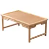 Mesa de Café Pequeña de Ventana Abuhardillada Estilo Japonés, Mesa Tatami, Mesa Baja Simple Inspirada en Zen, Mesa Pequeña de Uso Doméstico para Balcón, Juego de Mesa y Sillas para Casa de Huéspedes