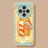 Capa de Celular Boneca Biscoito com Cordão Adequada para Vivox300S Silicone X200Ultra Desenho Animado X100Pro Case