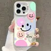 Rosto Sorridente Colorido Adequado para Capa de Celular iPhone 17 Apple 15 Pro Transfronteiriço 14 Anti-Queda 16 Pro Max Feminino 12X