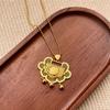 Novo Colar com Pingente de Fechadura Ping An com Borla Retro Ji Zi, Contas Redondas, Luxo Leve, Moda de Alta Qualidade, Corrente de Pescoço Elegante Versátil